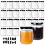 Bpfy 24PACK 8OZ Glass Jars With Lids, 240ML Clear Small Mason Stick. Fixed Price $39.89.