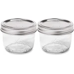 Kerr Wide Mouth Half-pint Glass Mason Jars 8-OUNCES With Lids Bands (2 Ja.... Fixed Price $18.15.