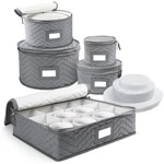 Storage Containers Quilted 5 Piece Set Chinaware Dinnerware Case. Fixed Price $29.44.