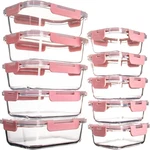 Umeied 10 Pack Glass Food Storage Containers With Lids Leakproof, Airtight. Fixed Price $42.99.