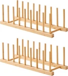 Dish Drying RACK-2 Pcs Pot Lid Plate Organizer Bamboo-set Of. Fixed Price $14.52.