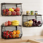 Ggiu Wire Fruit Basket For Kitchen Storage: Hanging And Counter 3PACK-BROWN. Fixed Price $51.07.