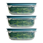 Utensilux Rubber Maid Storage Containers, Easy Find Lids, Teal, 9 Cup,. Fixed Price $45.79.