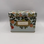 Rifle Paper Company Metal Recipe Box / & Divider Cards Citrus Floral Tin. Fixed Price $15.99.