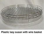 Lazy Susan With Wire Basket Insert - Rotating Organizer Kitchen Beauty Craft. Fixed Price $28.35.