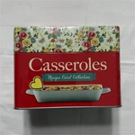 Publications International Ltd. Tin Floral Recipe Card Collection Box, Red. Fixed Price $21.00.