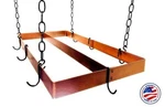 Rogar Rectangle Pot Rack W/ Centerbar Hammered Copper Black. Fixed Price $69.95.