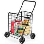 Ironmax Folding Shopping Cart Utility Trolley Portable For Grocery Travel Black. Fixed Price $59.99.