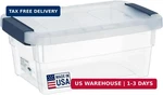 Tribello Clear Plastic Storage Bins With Lids Stackable (15 Quart). Fixed Price $38.48.