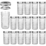 Verones Mason Jars 12 Oz, Canning Jelly With Regular 15 Pack, Clear. Fixed Price $34.52.