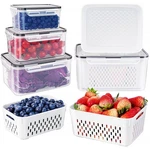 Freshmage Fruit Storage Containers For Fridge With Removable Colander Airtight. Fixed Price $28.79.