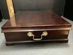 Bombay Company Wooden Tea / Watch Chest Storage Box 12 Compartments Mahogany. Fixed Price $55.00.