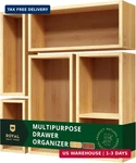 Royal Craft Wood 5-PIECE Bamboo Drawer Organizer Set Multi-use Storage Trays. Fixed Price $72.45.