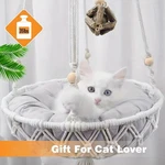 Upgraded User Friendly Maneuverable Hand-woven Cotton Rope Semi-enclosed Cat Bed. Fixed Price $66.60.