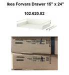 Ikea Forvara White W15 D24 H6" Medium Drawer 102.620.82 New Sektion. Fixed Price $39.83.