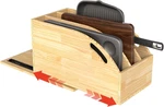 Pull Out Cookie Sheet Organizer For Cabinet, Wooden Cutting Board Rack. Fixed Price $75.35.