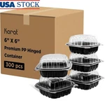 Hinged Food Storage Containers Bulk Clear Polypropylene Reusable Microwave Safe. Fixed Price $100.54.