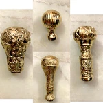 Vintage Designer Brass Walking Stick Handles(set Of 4)VICTORIAN Cane Topper Head. Fixed Price $54.99.