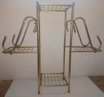 Brass Tiered Telephone Stand Plant Shelf Vintage Mid Century Display Rack. Fixed Price $84.00.