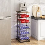 Gillas 3 5 6 7 8 Tier Water Bottle Storage With Wooden Tabletop,metal Beverage C. Fixed Price $67.80.