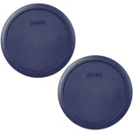 Pyrex Blue Plastic Cover Fits 6 & 7 Cup Round Dishes (2 Lids). Fixed Price $15.69.