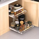 Expandable Pull Out Drawer Cabinet Organizer, Adjustable Width Bottom-mounted.... Fixed Price $53.84.