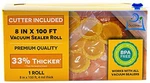 8" 100' Mega Roll & Cutter Box Vacuum Sealer Bags By Outofair. Fixed Price $29.88.