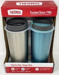 Thermos Stainless Steel 18 Oz Vacuum Insulated Travel Tumbler 2-PACK Hot Or Cold. Fixed Price $43.95.