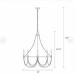 Generation Lighting Studio Beverly 8-LIGHT Farmhouse Wood Beaded Chandelier. Fixed Price $299.00.