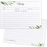 Bridal Shower Recipe Cards, 50 Double Sided, Farmhouse Wedding, White. Fixed Price $13.98.