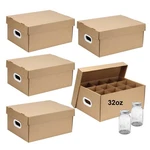 5 Pcs Cardboard Mason Storage Box For 32 Oz Regular Wide Mouth Ca.... Fixed Price $50.66.