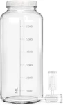 2 Gallon Glass Jar With Airtight Lid, Wide Mouth Wine Making Supplies .... Fixed Price $42.95.