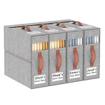 4 Pack Grey Organizer Bedding Sheets Set Queen & King Storage Box Wi. Fixed Price $34.92.