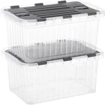 Superio Storage Bins With Lids, Clear Plastic Containers For Organizing. Fixed Price $29.99.