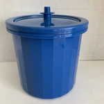 Vintage Tupperware Ice Bucket Cooler Pc. Set Blue W/push Button Lid 1683-4. Fixed Price $19.99.
