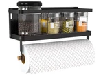 Hoopoton Magnetic Paper Towel Holder, 2-IN-1 With Hook, Black. Fixed Price $33.99.