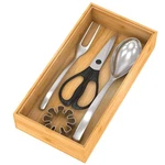 Drawer Organizer Utensil Holder For Kitchen, Small Wood Silverware Storage Or.... Fixed Price $25.16.