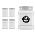 Plastic Jars 32 Ounce Square Pinch Handle (4 Pack) Clear Pet Containe.... Fixed Price $26.37.