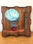 Vintage Hand Painted Cute Cooking Mouse Wooden Recipe Holder Kitchen Wall Decor. Fixed Price $19.00.