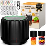 Snuuoby 2026 Upgraded Electric Mason Jar Vacuum Sealer Kit With Large, Black. Fixed Price $42.99.