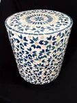 Lacquer World Ltd Beautiful Mosaic Round Art Deco Side Table - End. Fixed Price $98.00.