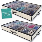 Woffit Under Bed Storage Organizer Set Containers, Each 12. Fixed Price $18.50.