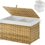 Storage Basket With Lid, 17.2 GALLON(65L) Small Wicker Blanket. Fixed Price $52.99.