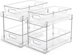 2PC Tier Bathroom Storage Organizer,clear Under Sink Organizers Vanity Counter. Fixed Price $36.97.