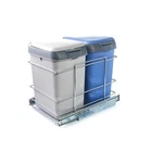 Tuhome Kitchen Cabinet Doble Waste Container.silver Stainless Steel Hardware. Fixed Price $945.44.