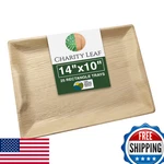 Charity Leaf 14X10" Palm Trays (25) Eco-friendly, Heavy-duty, Disposable. Fixed Price $79.01.