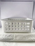 Rubbermaid Slide Stack Storage Basket Bin #5581 White 11" X 8". Fixed Price $24.95.