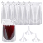 24 Pcs Plastic Flasks, 8 Oz Concealable And Reusable Drink Pouches, Leak-proof. Fixed Price $13.55.