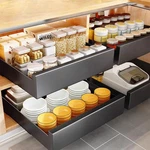 Pull Out Cabinet Organizer Carbon Steel Adhesive Compartment Kitchen DRS246. Fixed Price $27.67.