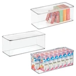 Idesign Plastic Stackable Hinged-lid Storage Box For Kitchen, Bathroom, Of.... Fixed Price $82.00.